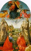 Domenico Ghirlandaio Christ in Heaven with Four Saints and a Donor oil painting on canvas